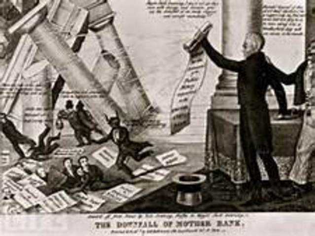 President Jackson Vetoes the 2nd National Bank of America