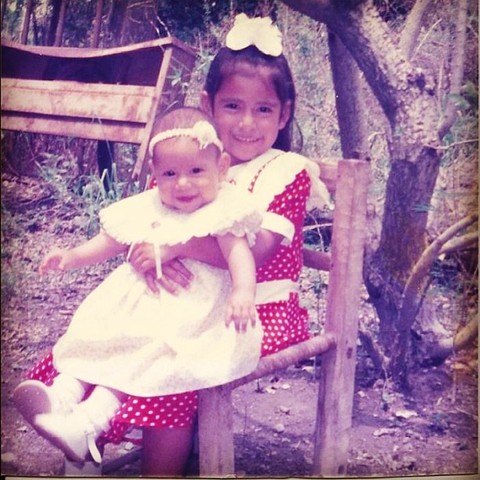 When I was little, I was with my sister