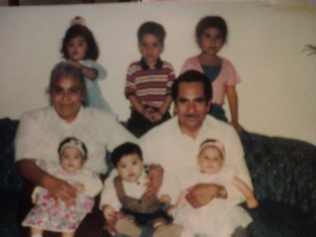 I was 8 months, I was with my cousins ​​and grandparents.