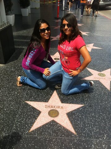 I went to the walk of fame in Hollywood with my sister