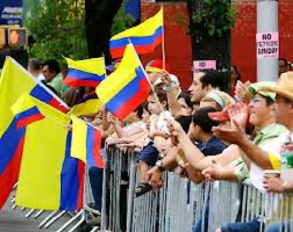 Columbia gains independence from Spain