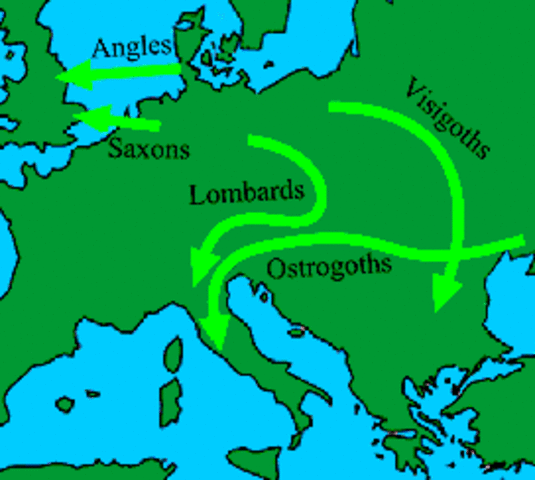 Lombards invade Italy