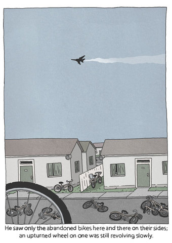 Plane flies over the "Community"