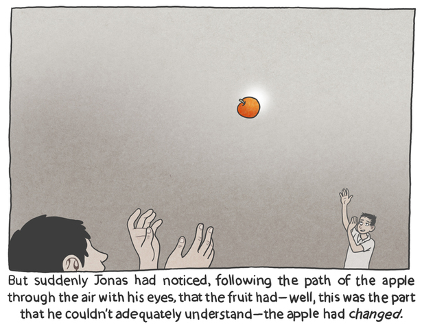 Jonas see's an apple change