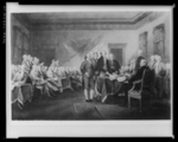 The signing of the Declaration of the Independence