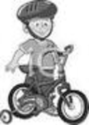 first day ridding a bike by self
