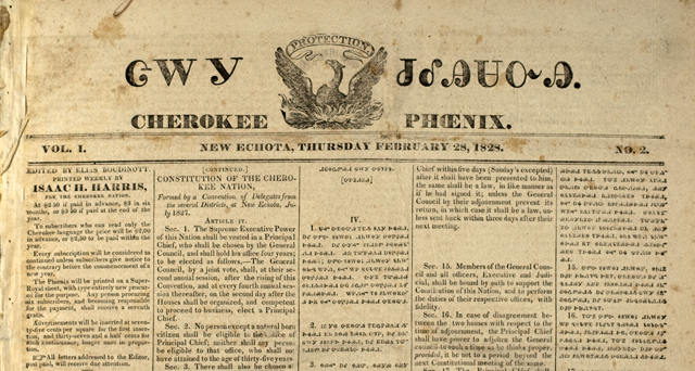 1827 Cherokee Consitition written