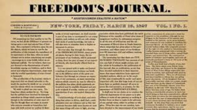 First African-American newspaper in US fredomes jounal