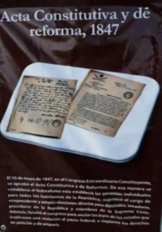Acta constitutiva y de reformas de 1847