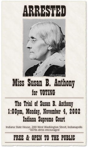 Susan B. Anthony arrested