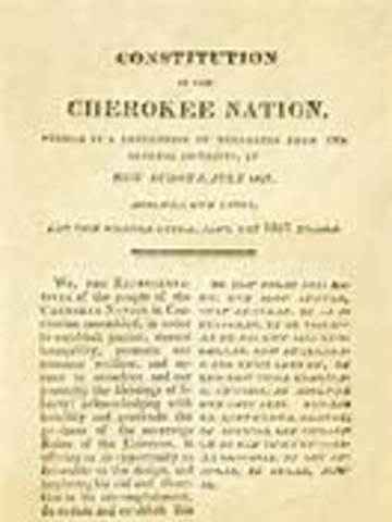Cherokee Constitution Written