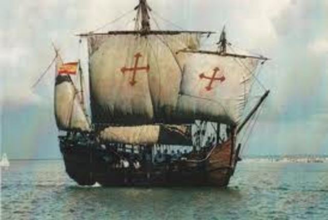 Christopher Columbus reaches the Americas