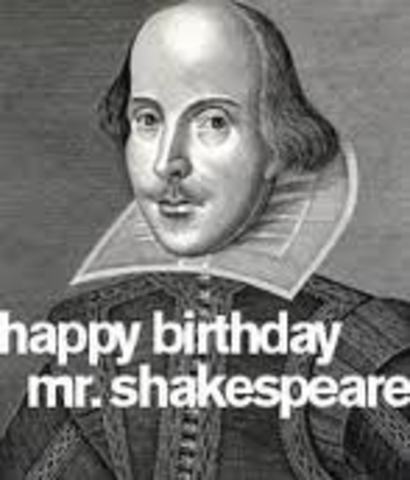 William Shakespeare, the Bard of Avon, is born
