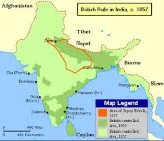 Sepoy mutiny in India
