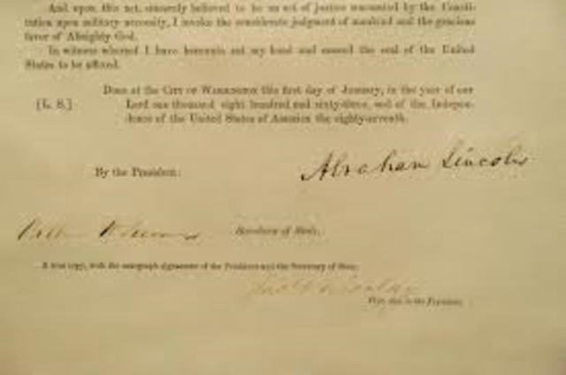 signing of the Emancipation Proclamamtion