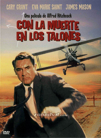 CON LA MUERTE EN LOS TALONES . Director: Alfred Hitchcock. 3 nominaciones al Oscar: Mejor guión, montaje, dirección artística