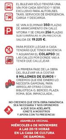 Asamblea de Vecinos para hablar de la obra de la Calle Victoria