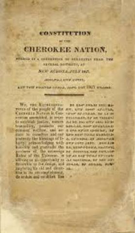 Cherokee Constitution written