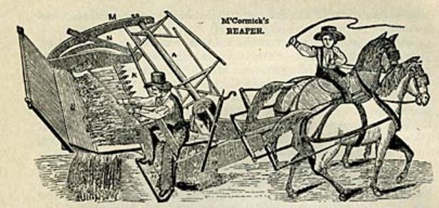 Mechanical Reaper Patented by Cyrus McCormick