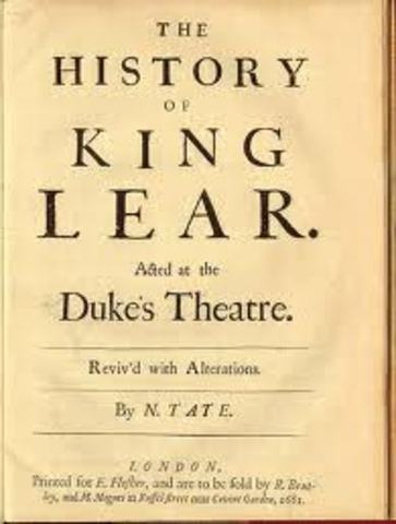 Shakespeare writes king lear and macbeth