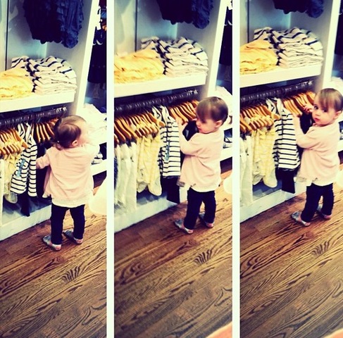 Picking out my clothes for Kindergarden pictures