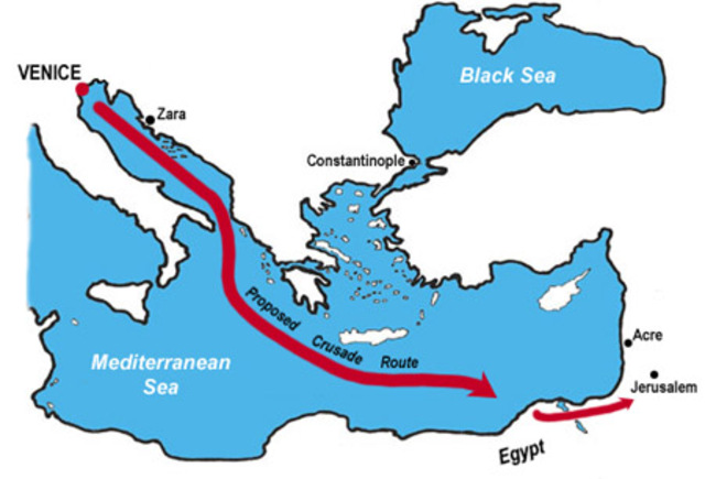 French Envoys request boats from Venice for the 4th Crusade