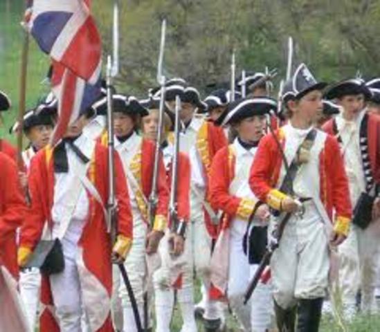 British Troops sent to Lexington and Concord