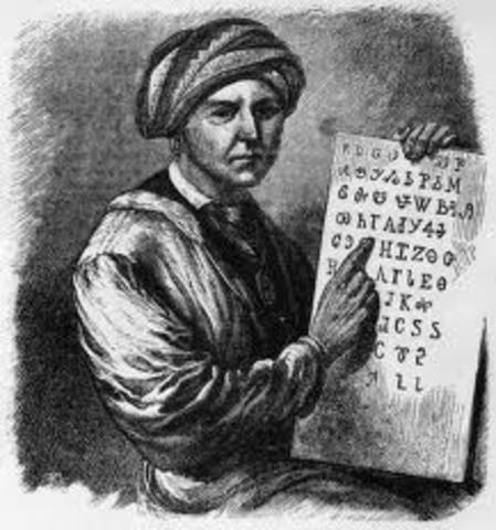 Sequoya writes the Cherokee language