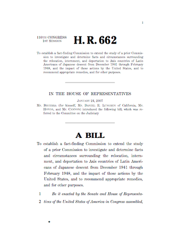 Appropriation Bill for Japanese Internees signed by George Bush