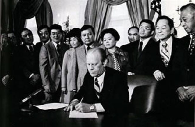 Gerald R. Ford Officially Rescinds Executive Order 9066