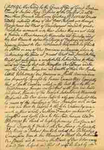 Charter of 1732 issued by King George 2