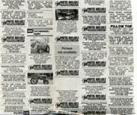 First Newspaper Ad