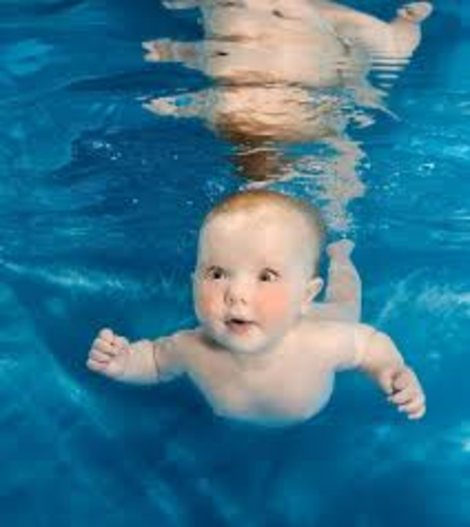 my first swimming lesson