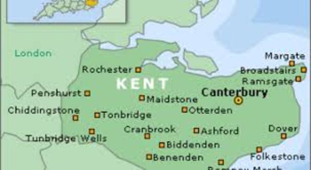The Dickens family moved to  Kent, where Charles spent early years of his childhood.