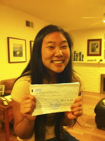 Joyce got her permit