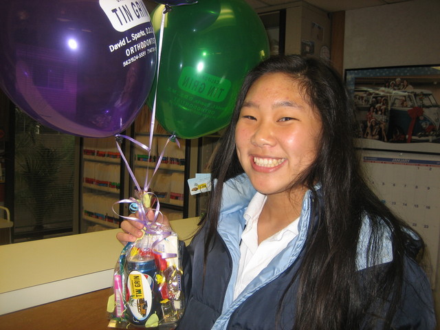 Joyce got her braces off