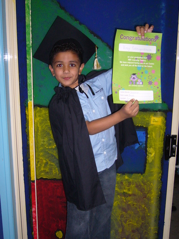 Graduating from ABC Learning Center.