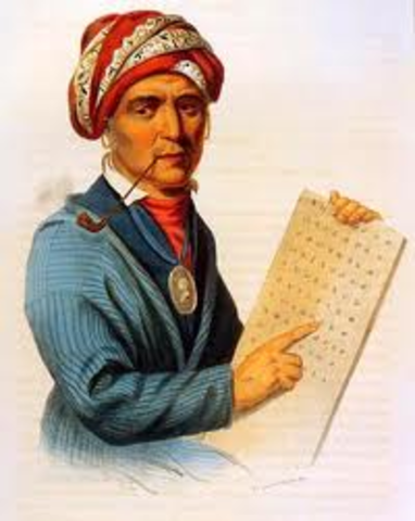 Sequoyah Writes the Cherokee Language.