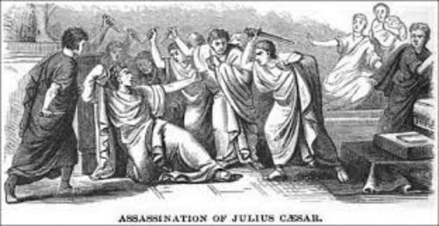 Julius Caesar dies in 44 B.C