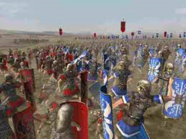 Rome begins a civil war in 49 B.C