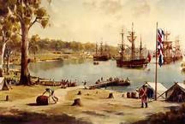 First Fleet at Sydney Cove