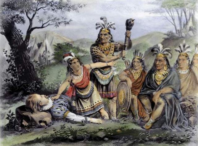 John Smith and Pocahontas...
