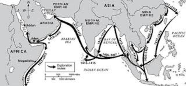 Zheng He captains his first voyage