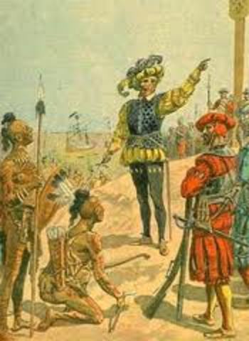 Jacques Cartier claims land in Canada