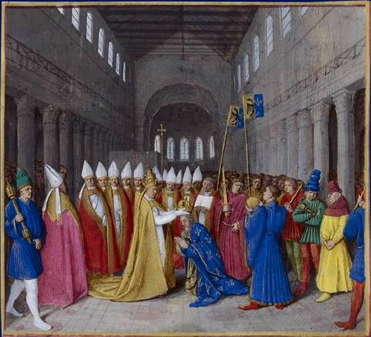 Charlemagne earned the favor of Pope Leo III and was crowned Holy Roman Emperor