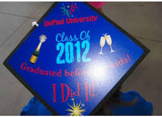 Graduating from DePaul with Bechelor Degree