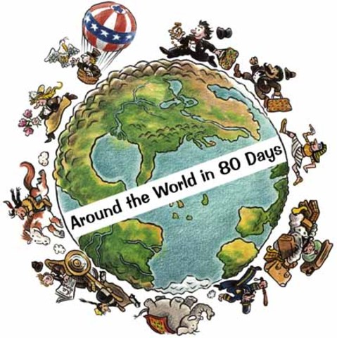 Travel the whole world in 80 days