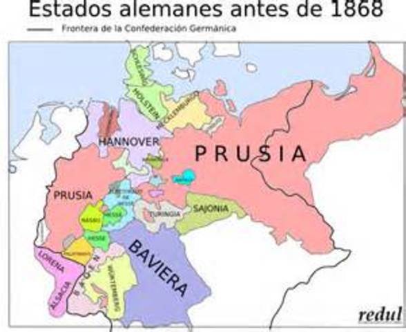 Prusia provoca una guerra contra Austria e Italia.