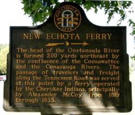 1825 Cherokee Capital of New Echota founded