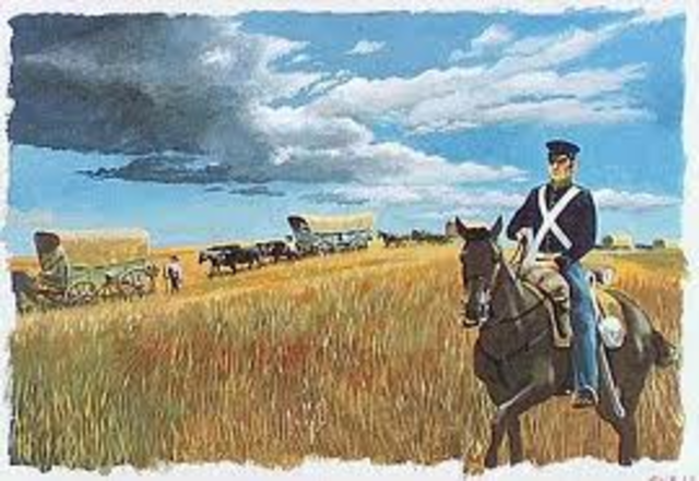 1842 First Wagon Train Reaches Oregan Territory